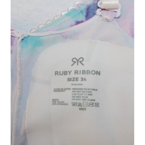 Ruby Ribbon Heritage Cami Style 1798 Tie Dye Shapewear Tank Size 34 Pastel - Picture 9 of 9
